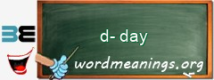 WordMeaning blackboard for d-day